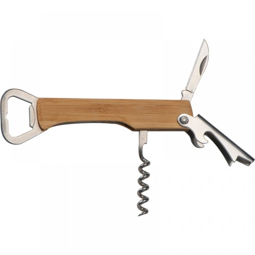 Corkscrew with bottle opener