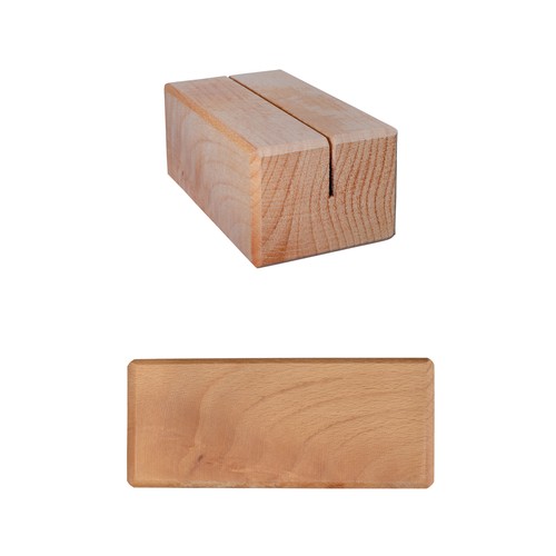 Beech menu card holder A6