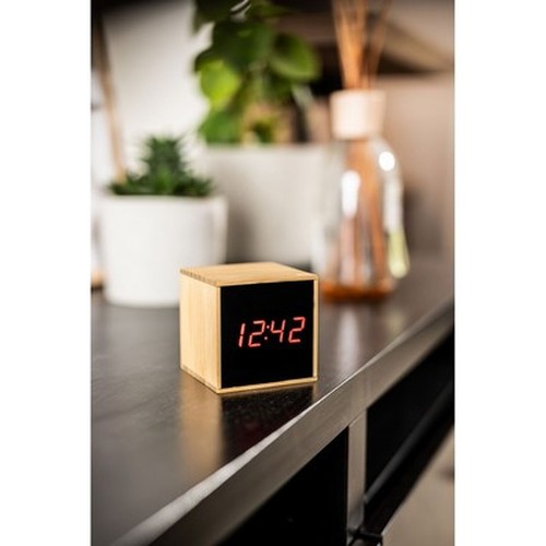 Bamboo desk clock with alarm | Katherine