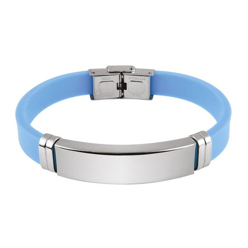 BRACELET D'ACIER ET EVA AZUR