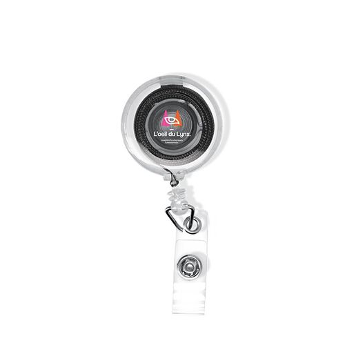 BADGE : PORTE-BADGES RETRACTABLE AVEC METRE RUBAN SOUPLE 1 m
