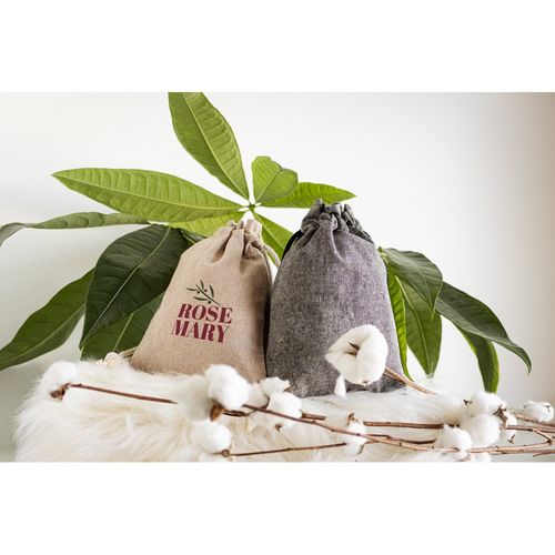 GIBRALTAR. Recycled cotton gift bag (70%) and polyester (30% rPET) (140 g/m²)