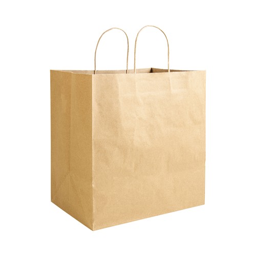 100% recycled paper 100 gr/m2, shopping bag with guesset