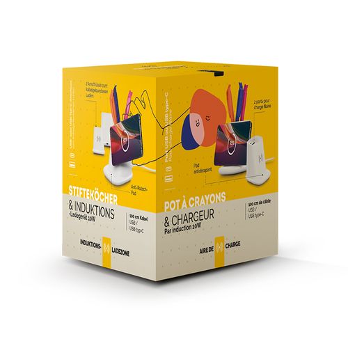 CHARGEUR INDUCTION OU CABLE POT A CRAYONS