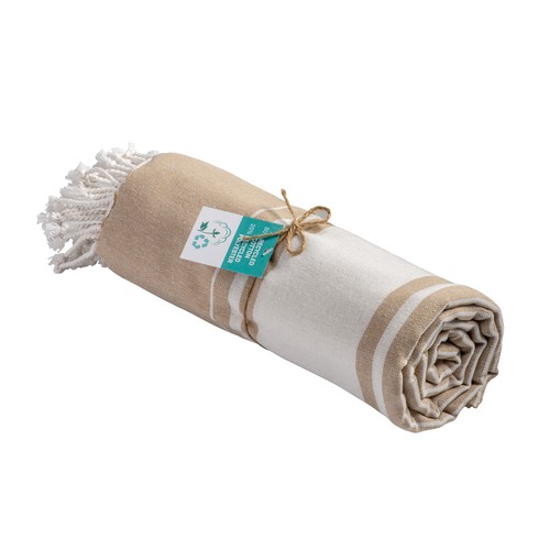 Beach towel /pareo in recycled cotton 180 gr/m2