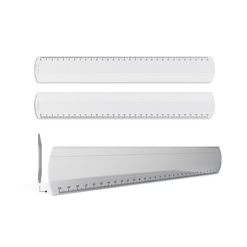 30CM TRANSPARENT PLASTIC RULER (SAN)