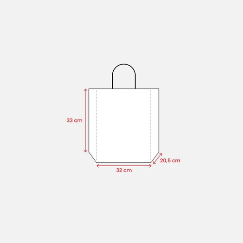 100 gr/m2 paper shopping bag with guesset