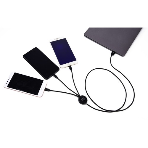 3in1 long cable with elighted logo for engraving