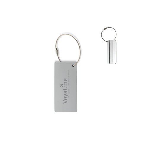 Aluminum luggage tag rectangle