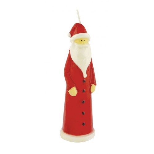 CANDLE SANTA CLAUS RED SHINY