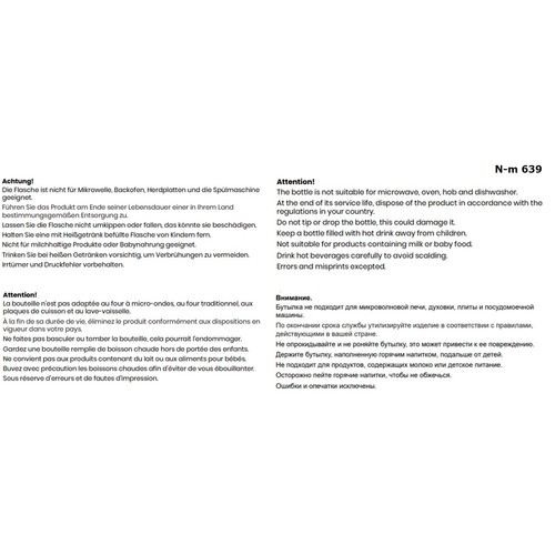 THEO Elegant 1 liter vacuum jug with glass flask