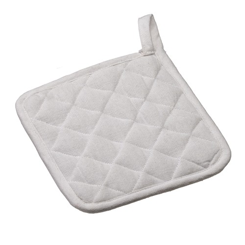 Recycled cotton kitchen pot holder  with hooking loop