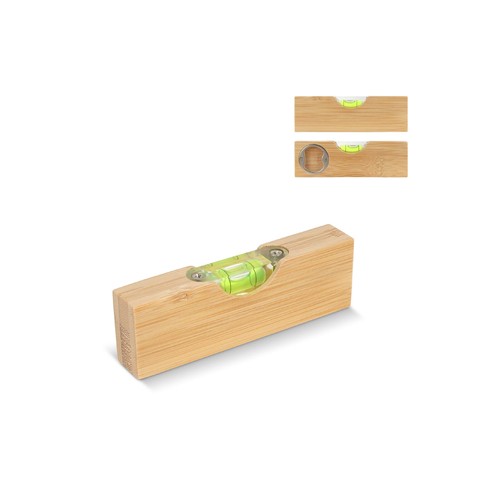 Bottle opener spirit level bamboo