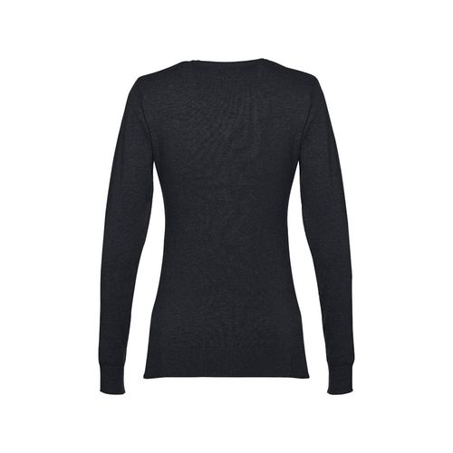 THC MILAN WOMEN. Pullover met V-hals voor dames in katoen en polyamide