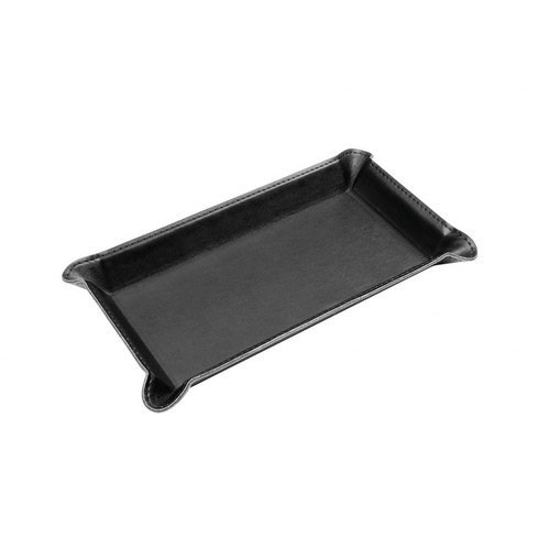 BLACK PU VALET TRAY 22X11,5 cm