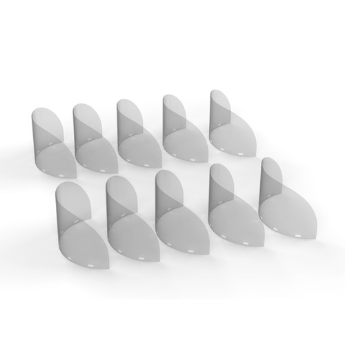 Replacement visor for mouth and nose shield "Gastronomy", set of 10