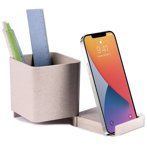 CARGADOR INALÁMBRICO DE PAJA DE TRIGO+ABS