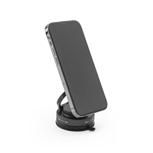 KEPLER. Magnetic mobile phone holder with vacuum attachment system for smooth and non-smooth surfaces (360º rotation)