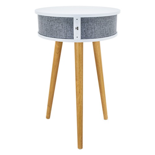 Mesa de centro con altavoz y cargador. Green Bay