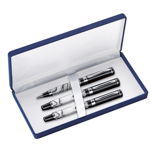 BOX BALLPOINT TRIPLE VELVET BLUE -NO PEN