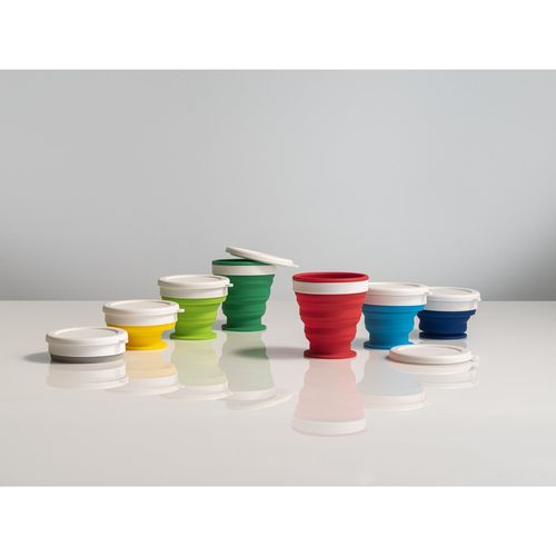 ASTRADA. Opvouwbare reisbeker van silicone en PP 250 mL