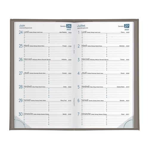 AGENDA 15 J PVC IMITATION CUIR
