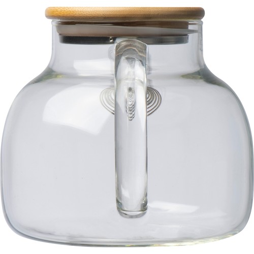 Glass jug with bamboo lid, 1000ml