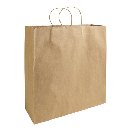 100% recycled paper 100 gr/m2, shopping bag with guesset