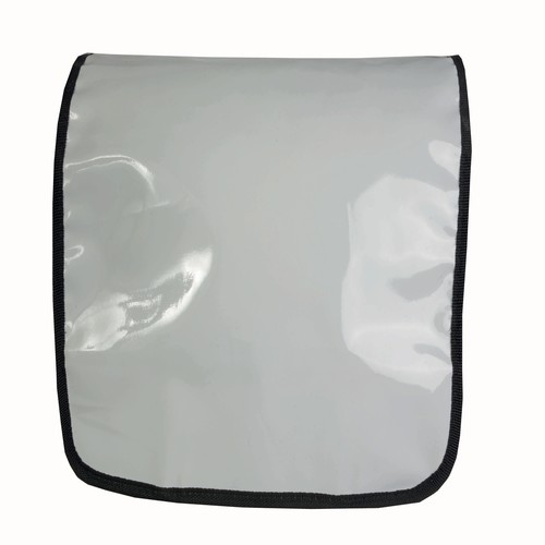 600D polyester book bag with adjustable shoulder strap and shiny PVC flap