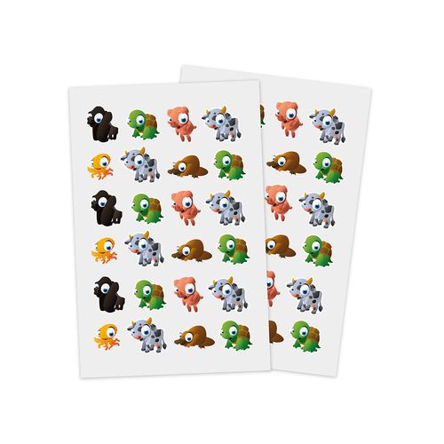 Autocollants sur feuille A4