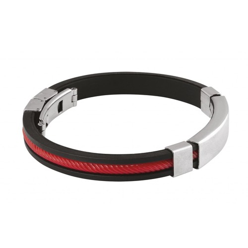 BLACK AND RED BRACELET