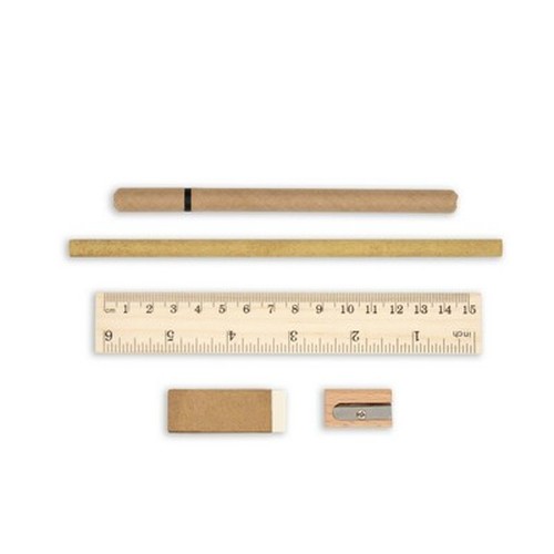 School set, pencil case, pencil, ball pen, ruler, eraser and pencil sharpener | Clark