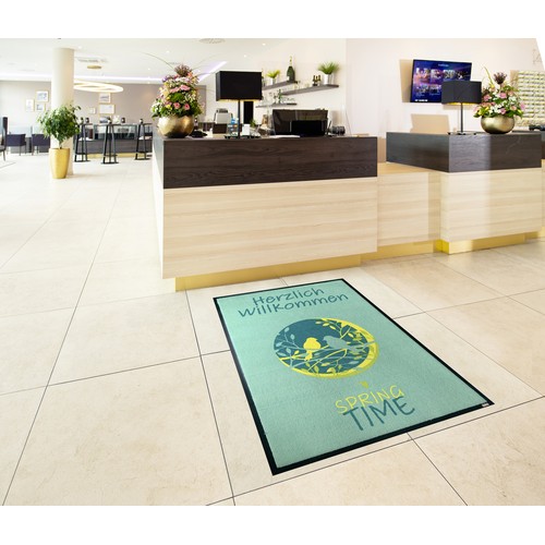 Doormats with spring and summer motifs