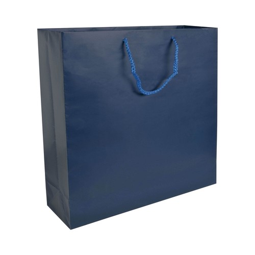 157 g/m2 matte laminated paper shopping bag with gusset and bottom reinforcement