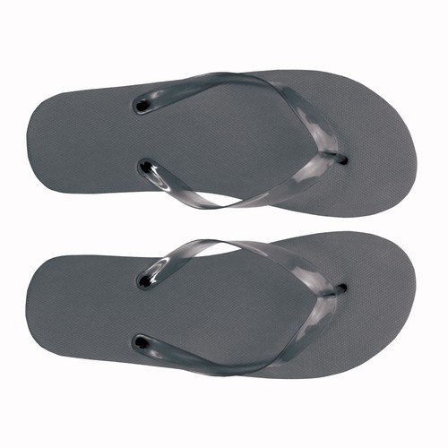 Tong UNISEXE avec semelle en PE (120 g) et lanière en PVC transparente. Taille unique