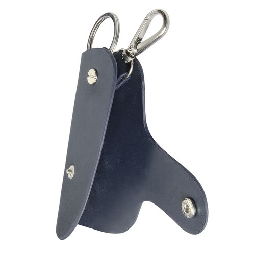 KEYCHAIN  BLUE LEATHER
