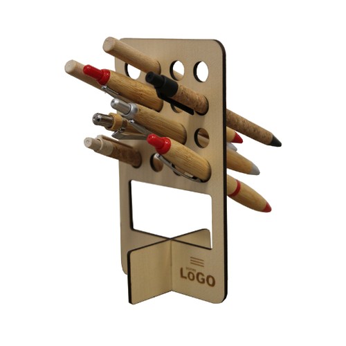 Support 16 stylos français - Plaqué Bois