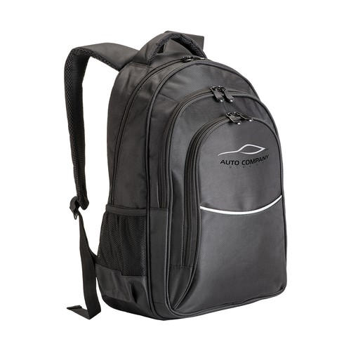 1680D polyester laptop backpack with 3 pockets