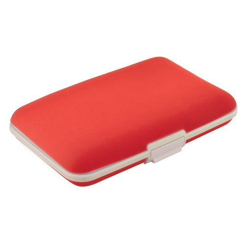 PORTE-CARTES DE VISITE SILICONE ROUGE