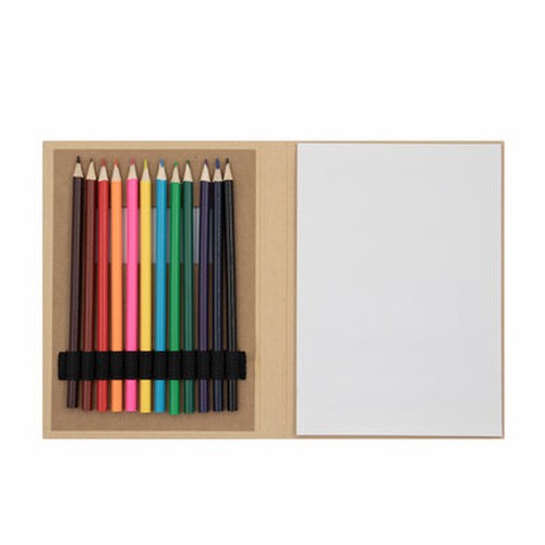 Coloured pencil set, notebook | Paddy
