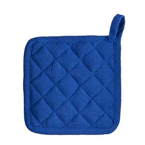 Recycled cotton kitchen pot holder  with hooking loop