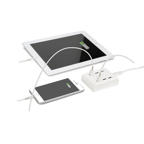 ALIMENTATEUR USB EN PLASTIQUE POUR 6 DISPOSITIF