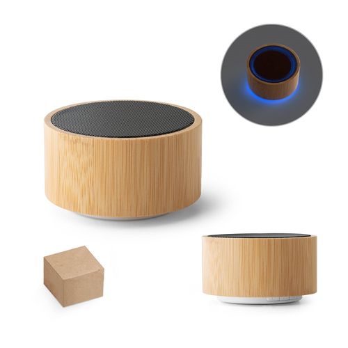 ARBER. Portable 3W speaker with 2h battery life in bamboo and ABS