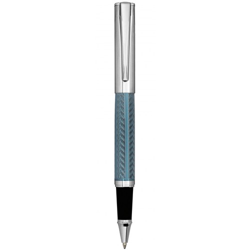 CHROMED ROLLER PEN BLUE