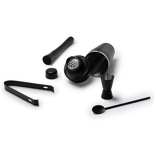 Cocktail set. Includes jigger, 550ml shaker, tongs Léa
