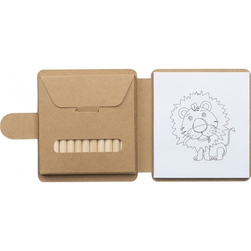 Coloring book with 12 colored pencils