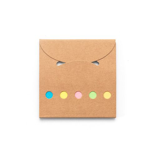 AINSLEY. Set de oficina 2 en 1, fabricado con papel 100% reciclado, con 6 blocs de notas adhesivas