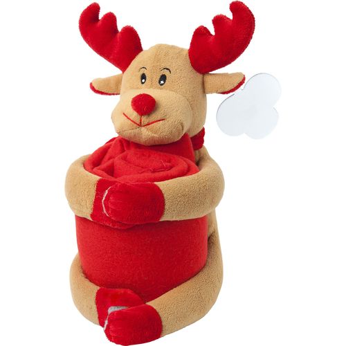 Christmas stuffed animal with blanket Andrew