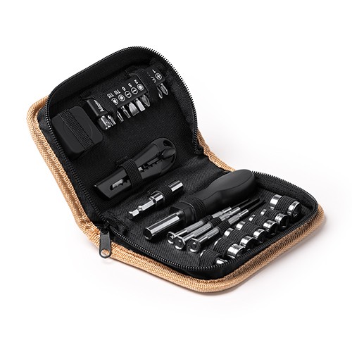 Set d'outils avec 25 accessoires. Cutter, clé hexa Marli