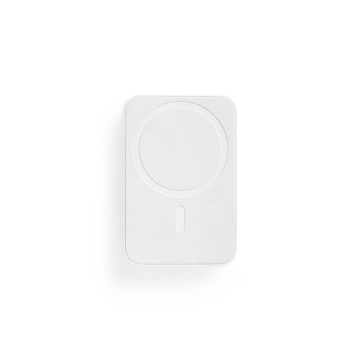 AMPERE 5. Power bank magnético de 5'000 mAh con cargador inalámbrico superrápido de 15W en ABS reciclado (100% rABS)